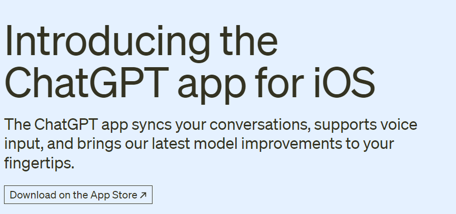 重磅！ChatGPT正式发布App 可在苹果应用商店下载 安卓版也不远了