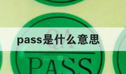 pass是什么意思？（什么是pass）