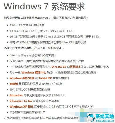 windows7最低配置要求内存(w7系统的最低配置)