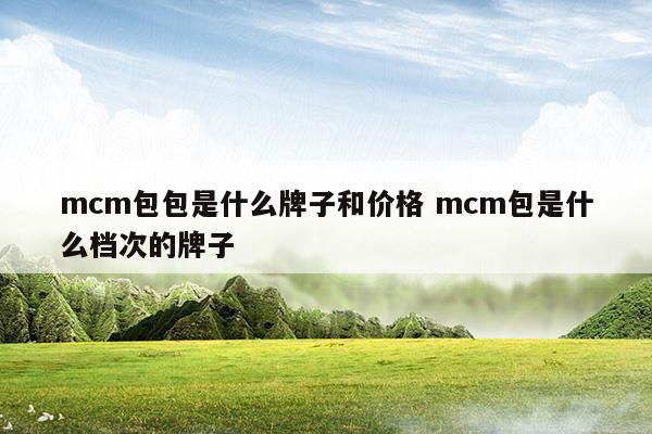 mcm包包是什么牌子和价格mcm包是什么档次的牌子(mcm包包是什么牌子和价格mcm包是什么档次的牌子)