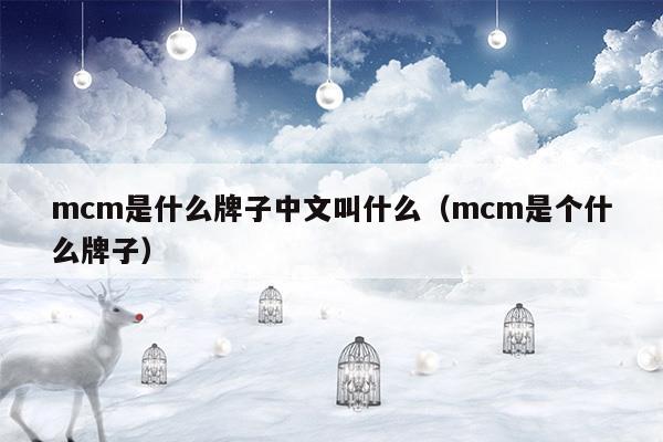 mcm是什么牌子中文叫什么(mcm是什么档次的牌子)