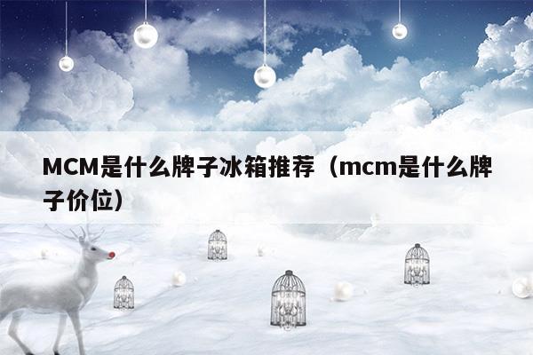 MCM是什么牌子冰箱推荐