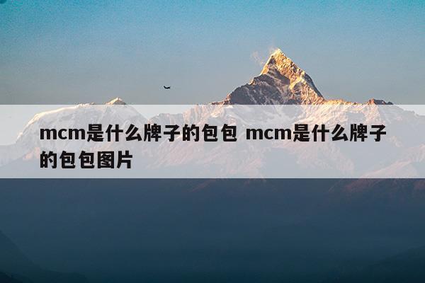 mcm是什么牌子的包包mcm是什么牌子的包包图片(mcm包是什么牌子中文名)