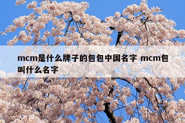 mcm是什么牌子的包包中国名字mcm包叫什么名字(mcm包包官网旗舰店)