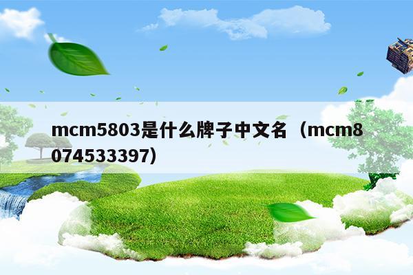 mcm5803是什么牌子中文名(mcm是什么牌子中文名百科)