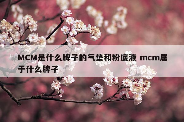 MCM是什么牌子的气垫和粉底液mcm属于什么牌子(mcc气垫是什么档次)
