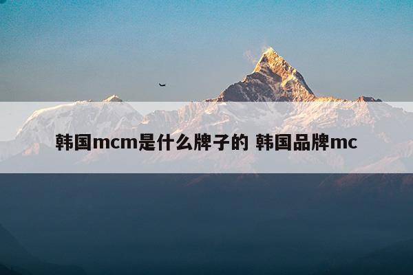 韩国mcm是什么牌子的韩国品牌mc(mcm韩国官网入口)