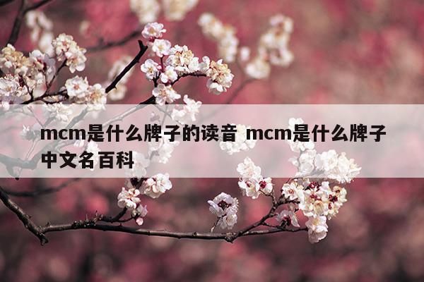 mcm是什么牌子的读音mcm是什么牌子中文名百科(mcm是什么品牌怎么读)