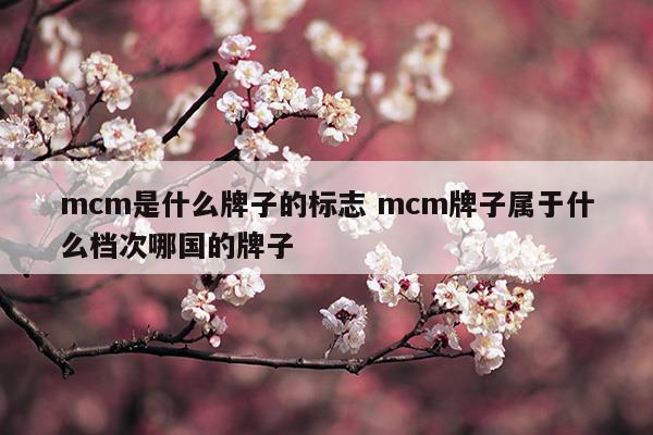 mcm是什么牌子的标志mcm牌子属于什么档次哪国的牌子(mcm牌子属于什么国家)