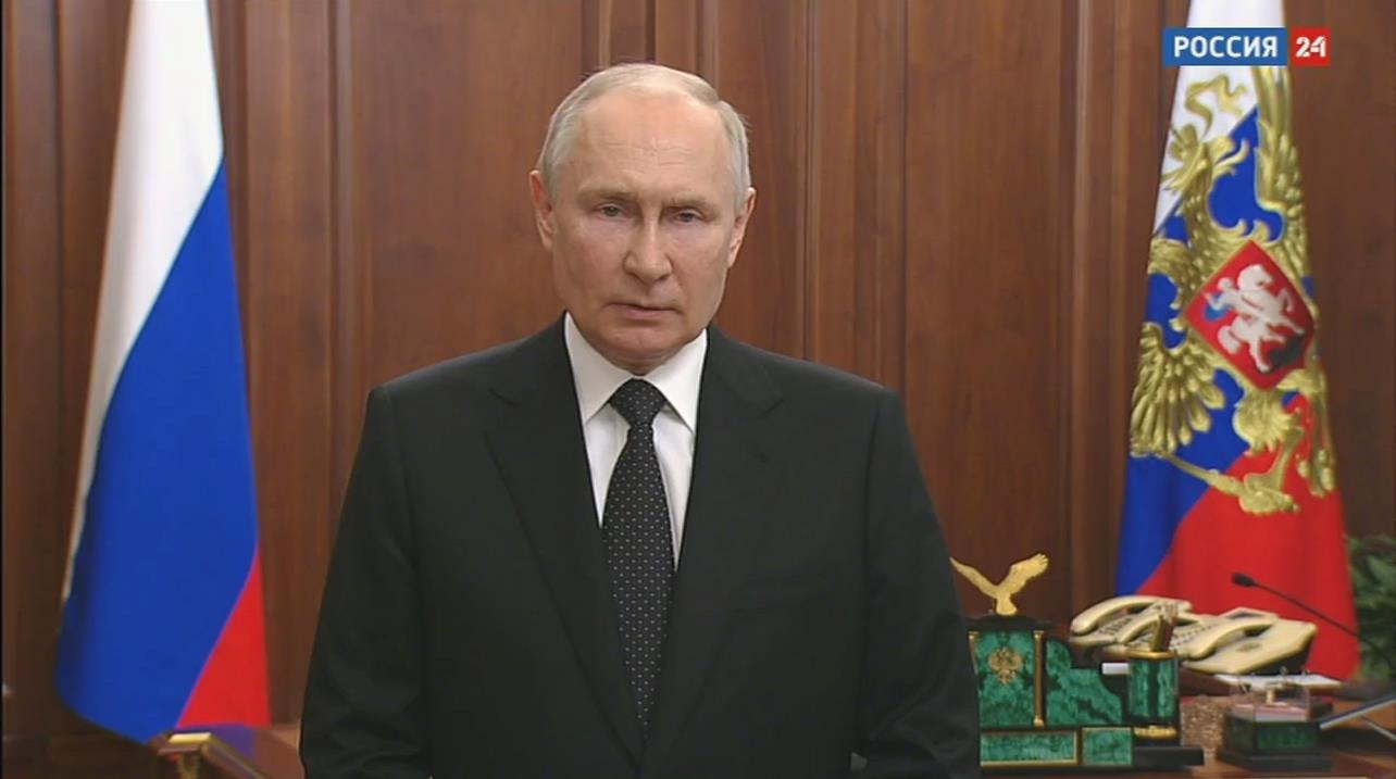 俄罗斯总统普京发表电视讲话：将采取强有力行动