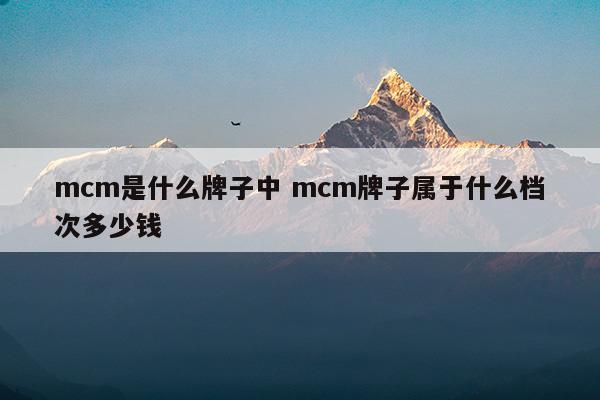 mcm是什么牌子中mcm牌子属于什么档次多少钱(mcm牌子属于什么档次)