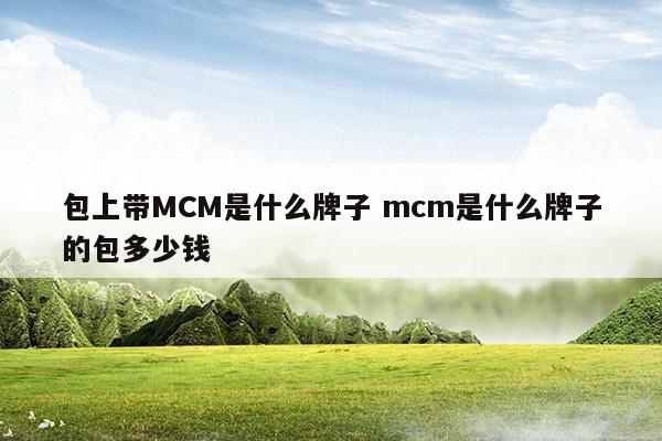 包上带MCM是什么牌子mcm是什么牌子的包多少钱(包包mcm是什么品牌包)