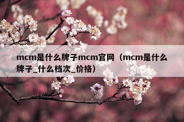 mcm是什么牌子mcm官网(mcm是哪个品牌)