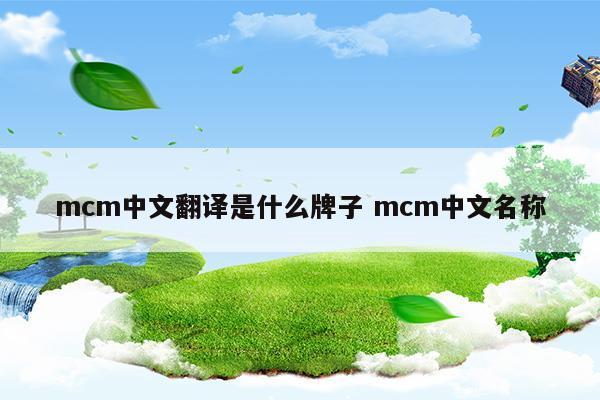mcm中文翻译是什么牌子mcm中文名称(mcm包包是什么牌子中文名)