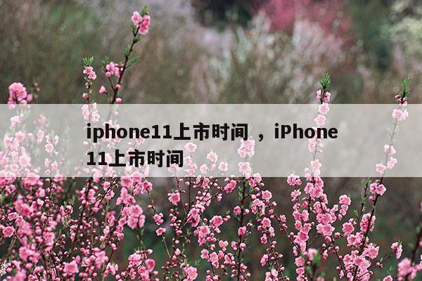 iphone11上市场时间和价格